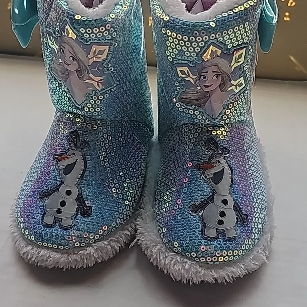 Disney Frozen little girls slip on slippers size 11-12